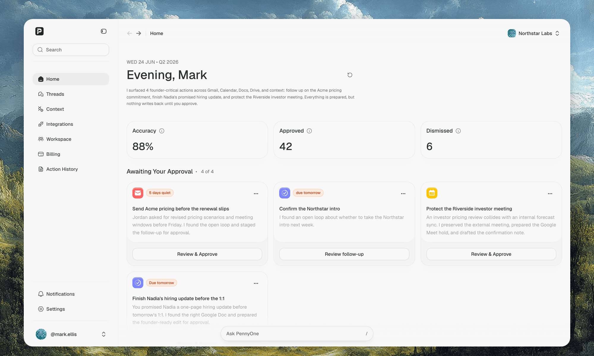 PennyOne Dashboard