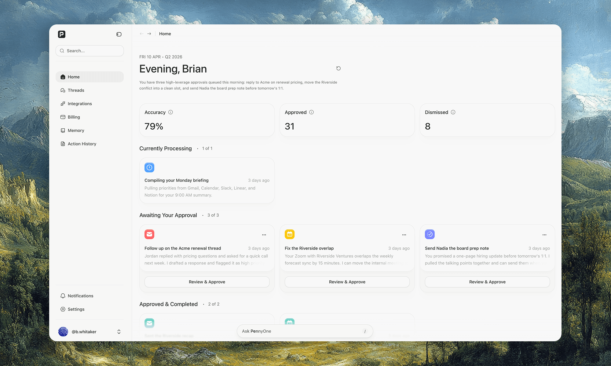 PennyOne Dashboard